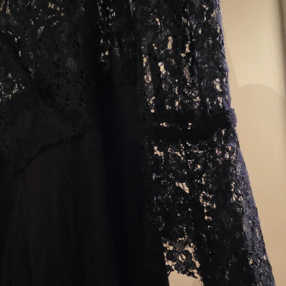 Free People Black Lace Mini Dress - Like New - Size M
